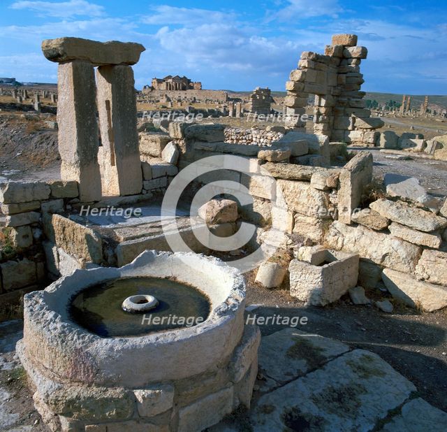 Olive or wine press in the Roman city of Suffetula, 2nd century. Artist: Unknown