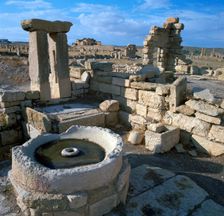 Olive or wine press in the Roman city of Suffetula, 2nd century