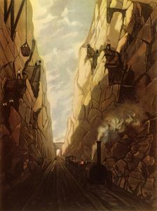 Olive Mount Cutting on the Liverpool and Manchester Railway 1831, (1945). Creator: Thomas Talbot Bury