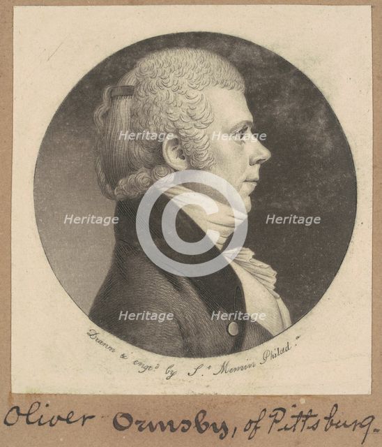 Oliver Ormsby, 1801. Creator: Charles Balthazar Julien Févret de Saint-Mémin.