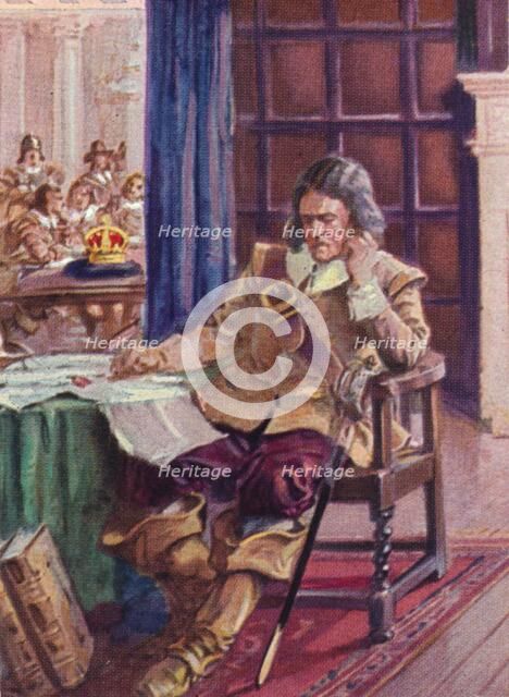 Oliver Cromwell (1599-1658) refusing the Crown', 1937. Artist: Unknown