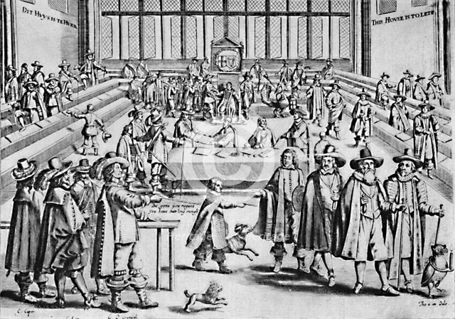 'Oliver Cromwell Dissolving the Long Parliament', 1653, (1903). Artist: Unknown.