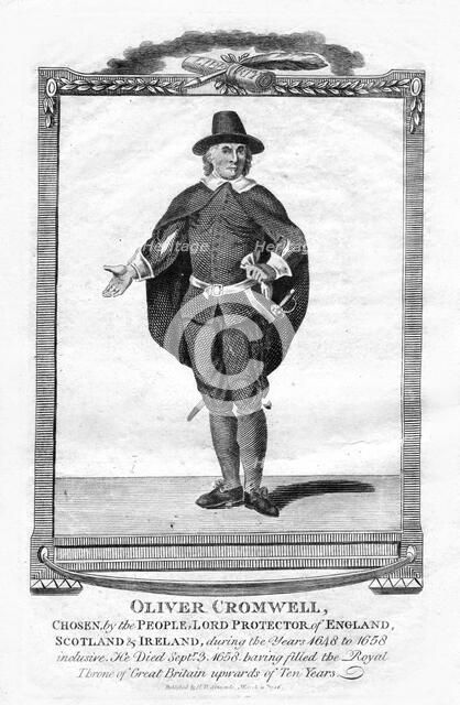 Oliver Cromwell, English military leader and politician, 1706. Creator: Unknown.
