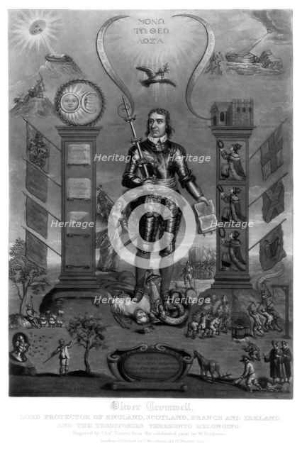 Oliver Cromwell, English soldier and statesman, (1816). Creator: Charles Turner.