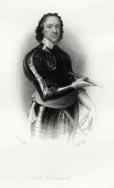 Oliver Cromwell, English soldier and statesman, 19th century. Artist: Lodge