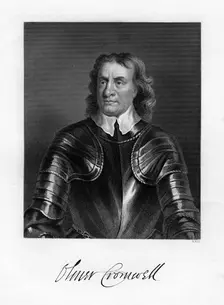 Oliver Cromwell, English soldier and statesman, 19th century. Artist: W Holl