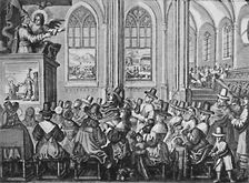 Oliver Cromwell Preaching c1650, (1903)