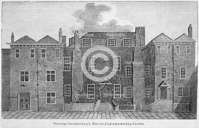 'Oliver Cromwell's House, Clerkenwell Close', London, 19th century. Creator: Unknown.