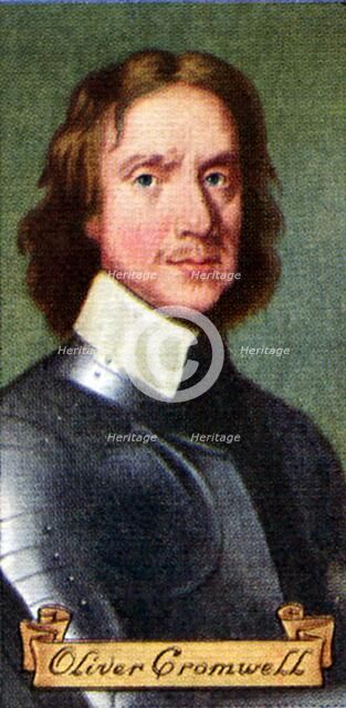 Oliver Cromwell, taken from a series of cigarette cards, 1935. Artist: Unknown