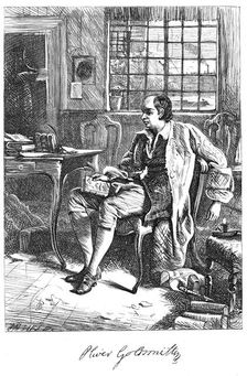 Oliver Goldsmith, 18th-century playwright, (c1860s)