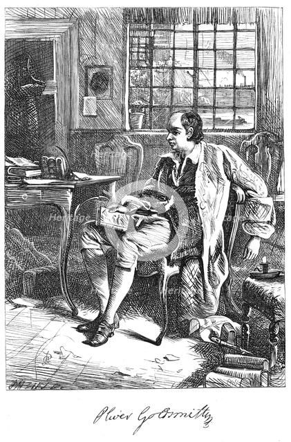 Oliver Goldsmith, 18th-century playwright, (c1860s). Artist: Unknown