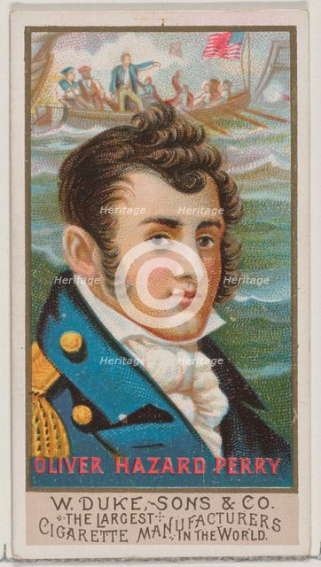Oliver Hazard Perry, from the series Great Americans (N76) for Duke brand cigarettes, 1888., 1888. Creator: Unknown.