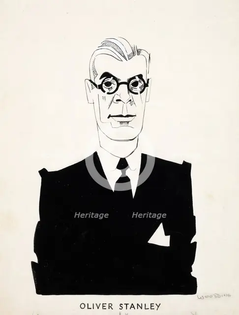 Oliver Stanley, between 1939 and 1946. Creators: Central Office of Information, John Musgrave-Wood.