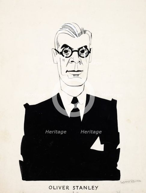 Oliver Stanley, between 1939 and 1946. Creators: Central Office of Information, John Musgrave-Wood.