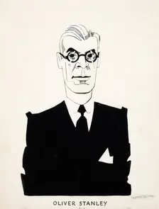 Oliver Stanley, between 1939 and 1946. Creators: Central Office of Information, John Musgrave-Wood