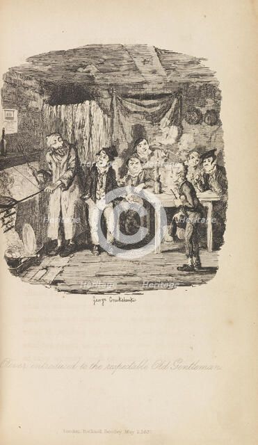 Oliver Twist or, the Parish Boy's Progress by Charles Dickens. First edition , 1838. Creator: Cruikshank, George (1792-1878).