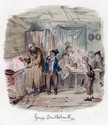Oliver Twist c1838.Artist: George Cruikshank