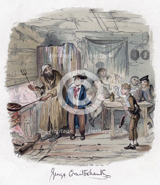 'Oliver Twist', c1838.Artist: George Cruikshank
