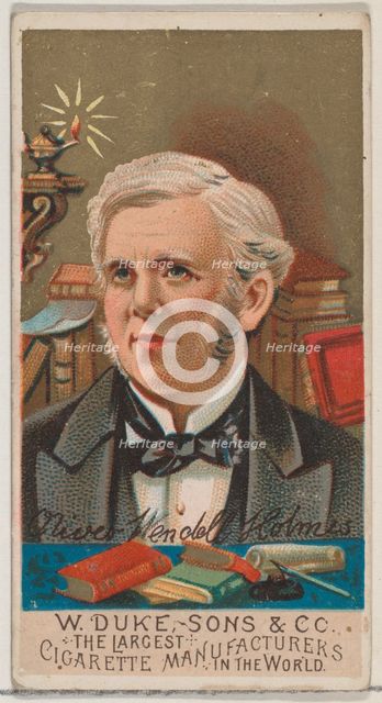 Oliver Wendell Holmes, from the series Great Americans (N76) for Duke brand cigarettes, 1888., 1888. Creator: Unknown.