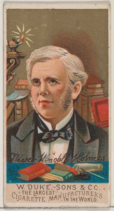 Oliver Wendell Holmes, from the series Great Americans (N76) for Duke brand cigarettes, 1888., 1888. Creator: Unknown