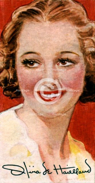 Olivia de Havilland, (1916-), Japanese born American film actress, 20th century. Artist: Unknown