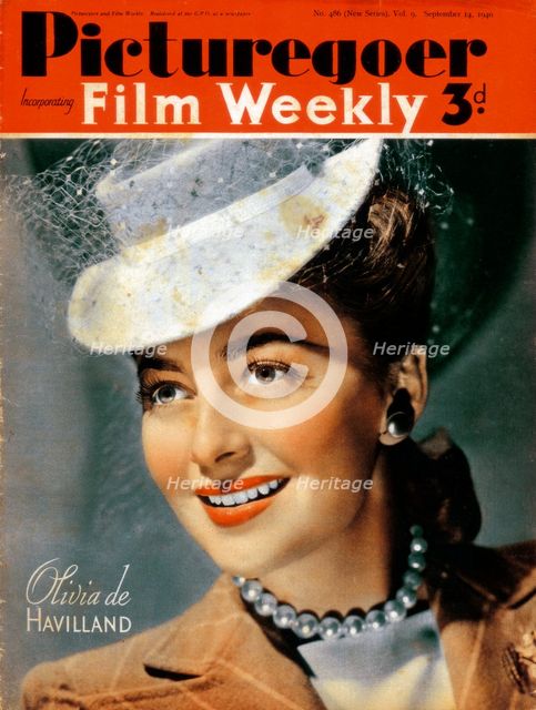 Olivia de Havilland (b1916), American actress, 1940. Artist: Unknown