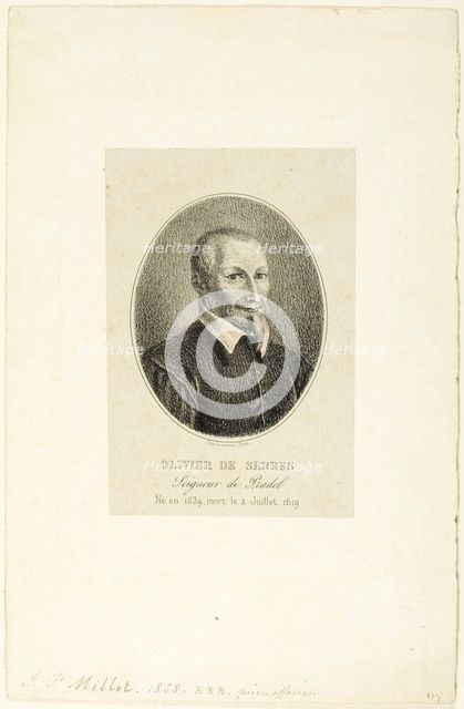 Olivier de Serres, 1858. Creator: Jean Francois Millet.