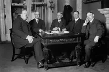 Ollie James, J.M. Waller, John R. Downing, J.C. Utterback, Capt. C.C. Calhoun, between c1910-c1915. Creator: Bain News Service