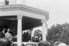 Ollie James speaking at Wilson's Notification, between c1910 and c1915. Creator: Bain News Service