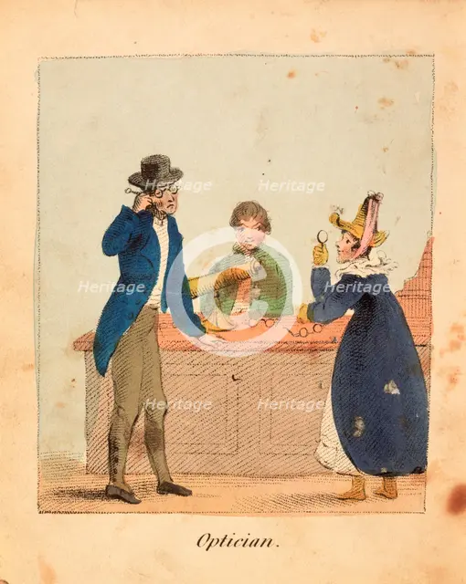 'Optician', 1818. Creator: John Harris.