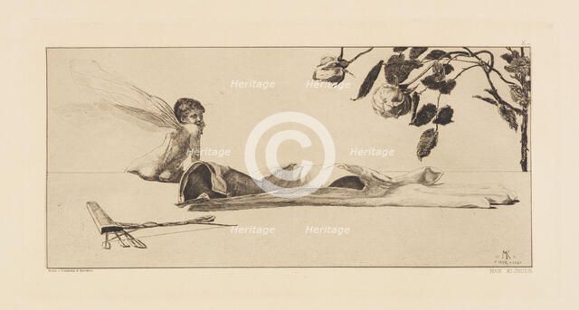 Opus VI, from Paraphrase on the Finding of a Glove, 1881. Creator: Klinger, Max (1857-1920).