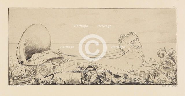 Opus VI, from Paraphrase on the Finding of a Glove, 1881. Creator: Klinger, Max (1857-1920).