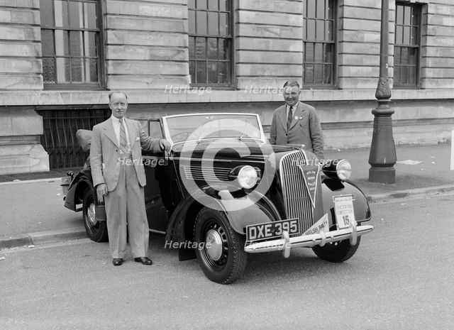 Opel cabriolet of AT Morse at the South Wales Auto Club Welsh Rally, 1937 Artist: Bill Brunell.