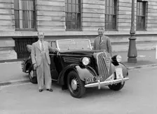 Opel cabriolet of AT Morse at the South Wales Auto Club Welsh Rally, 1937 Artist: Bill Brunell