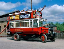 Open top bus, Beamish Museum, Stanley, County Durham. Creator: Peter Thompson
