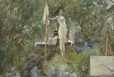 Open-Air Studio. From A Home (26 watercolours). Creator: Carl Larsson