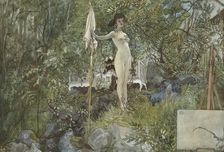 Open-Air Studio. From A Home (26 watercolours). Creator: Carl Larsson