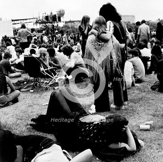Open air pop festival, London, 1970. Creator: Henry Grant.