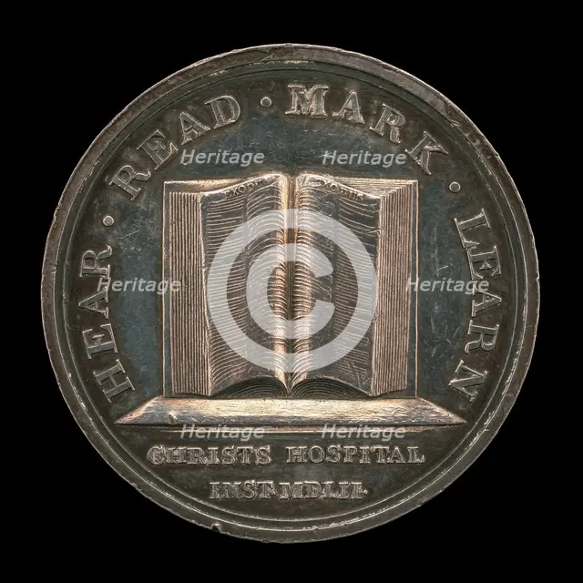 Open Book of Exodus [reverse], designed c. 1780/1790, awarded 1846. Creator: Lewis Pingo.