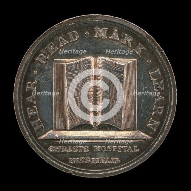 Open Book of Exodus [reverse], designed c. 1780/1790, awarded 1846. Creator: Lewis Pingo.