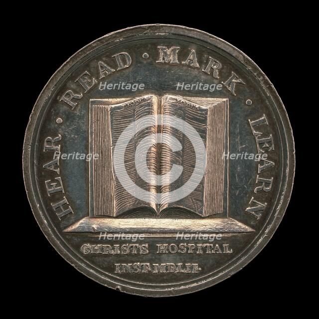 Open Book of Exodus [reverse], designed c. 1780/1790, awarded 1846. Creator: Lewis Pingo.