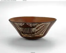 Open Bowl with Areas Depicting Abstract Plants and Animal Motifs, 180 B.C./A.D. 500. Creator: Unknown
