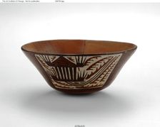 Open Bowl with Areas Depicting Abstract Plants and Animal Motifs, 180 B.C./A.D. 500. Creator: Unknown