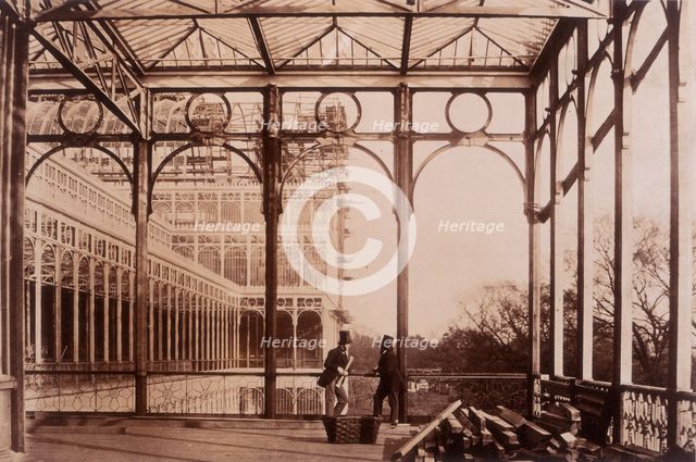 'Open Colonnade, Garden front', Crystal Palace, Sydenham, 1852-1854. Creator: Philip Henry Delamotte.