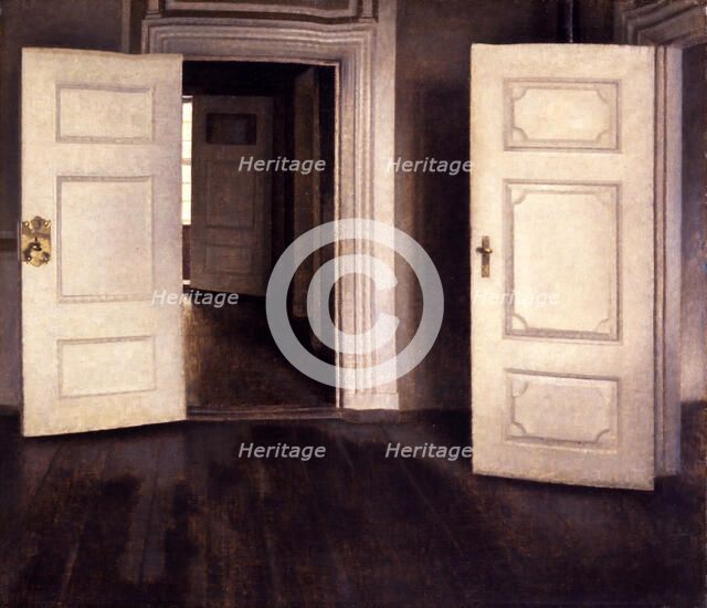 Open Doors. Artist: Hammershøi, Vilhelm (1864-1916)