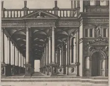 Open Hall Supported by Corinthian Columns, 1560. Creators: Johannes van Doetecum I, Lucas van Doetecum
