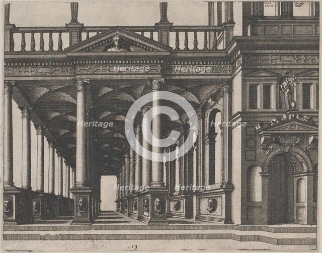 Open Hall Supported by Corinthian Columns, 1560. Creators: Johannes van Doetecum I, Lucas van Doetecum.