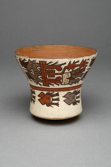 Open-Neck Cup Depicting Abstract Figures and Decapitated Heads, 180 B.C./A.D. 500. Creator: Unknown