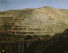 Open-pit workings of the Utah Copper Company, Bingham Canyon, Utah, 1942. Creator: Andreas Feininger