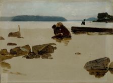 Open Sea off Haikko, study for Boys Playing on the Shore, 1884. Creator: Albert Edelfelt